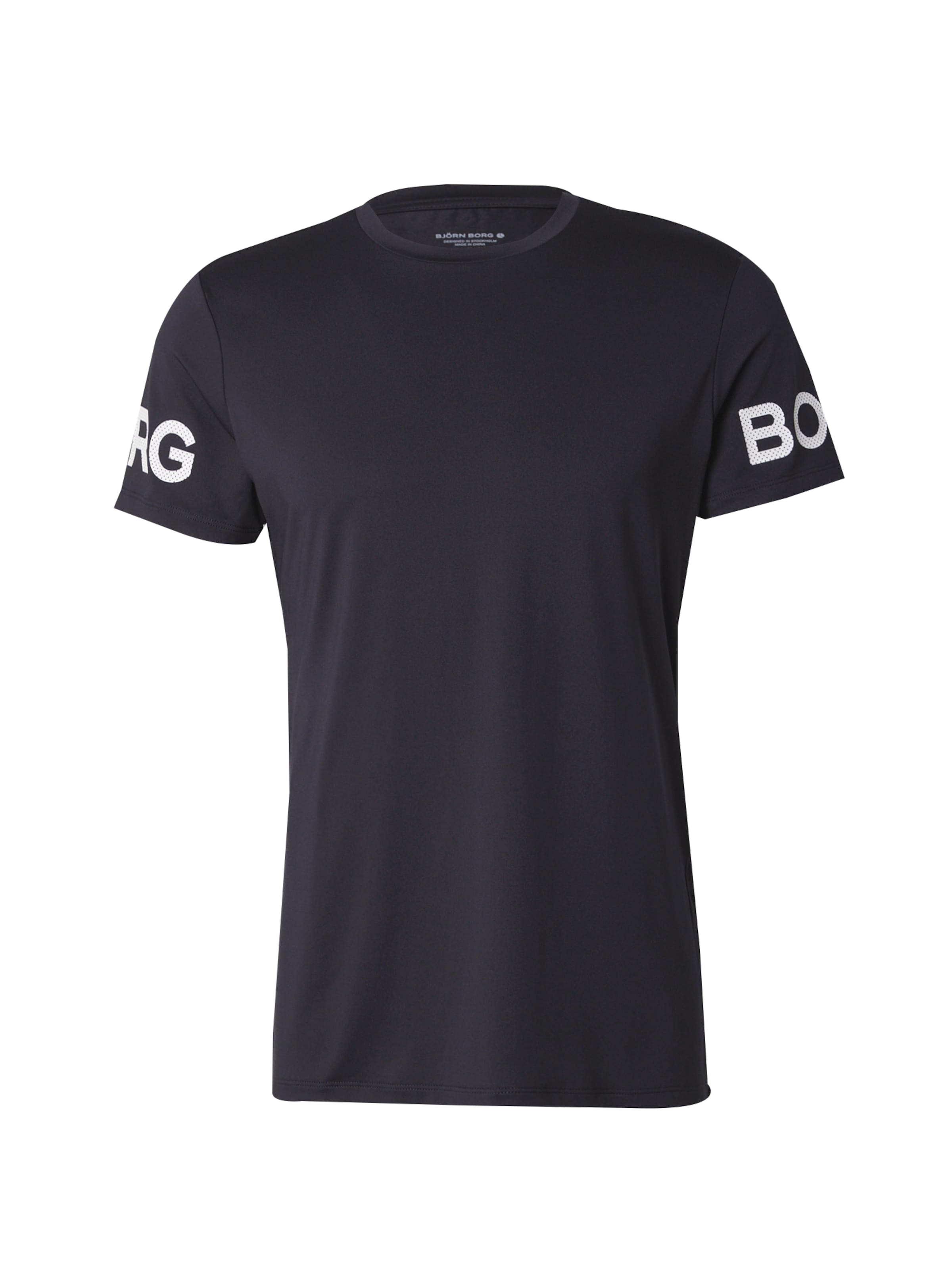 BJÖRN BORG Функциональная футболка в Черный: спереди