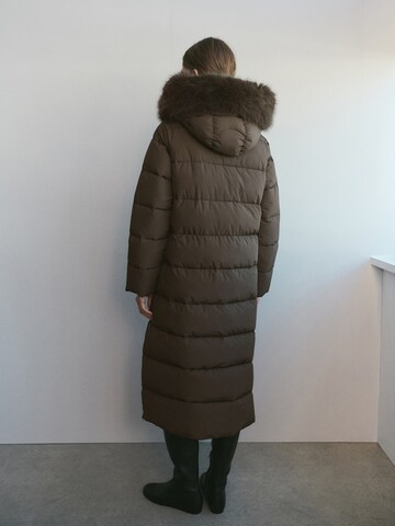 MANGO Winter coat in Brown