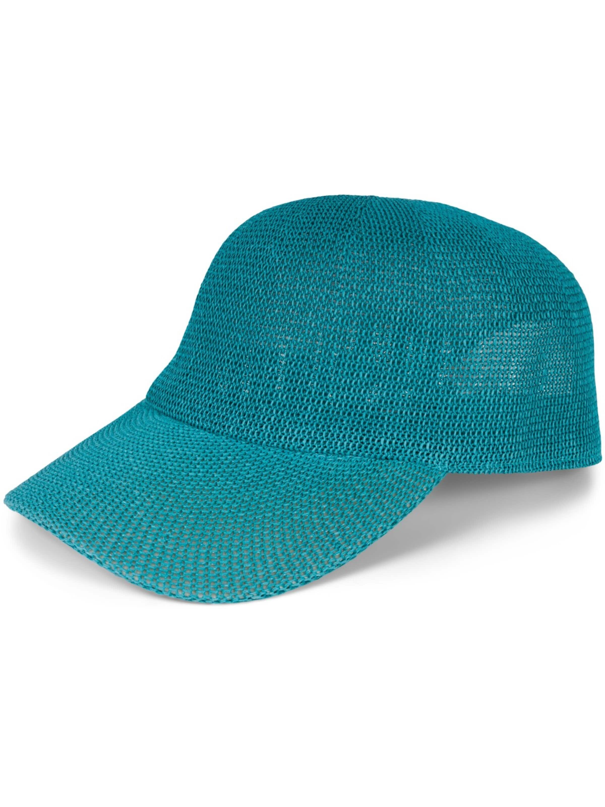 styleBREAKER Cap 'Papierstroh Baseball Cap'‌‌‌‌‌‌‌‌‌ in Grün: Vorderseite