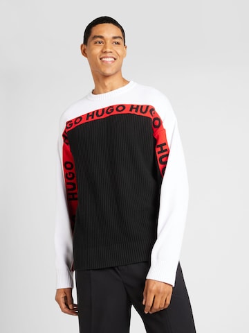 HUGO Red Пуловер 'Stimoh' в черно: отпред
