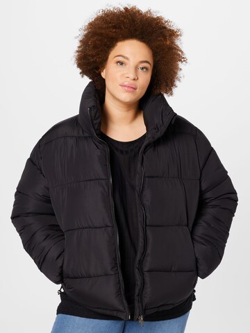 GLAMOROUS CURVE Between-season jacket in Black: front