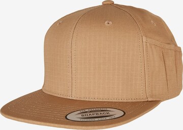 Cappello da baseball di Flexfit in marrone: frontale
