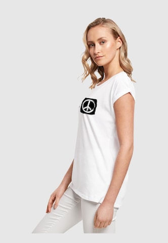 T-shirt 'Peace - Double Peace' Merchcode en blanc