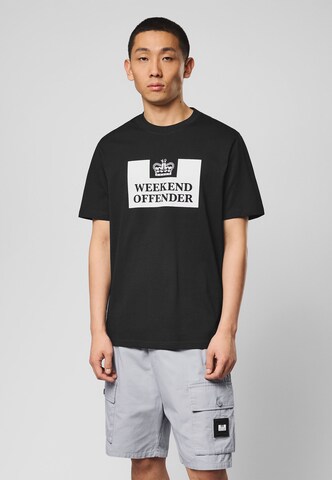 T-Shirt 'Prison' Weekend Offender en noir : devant