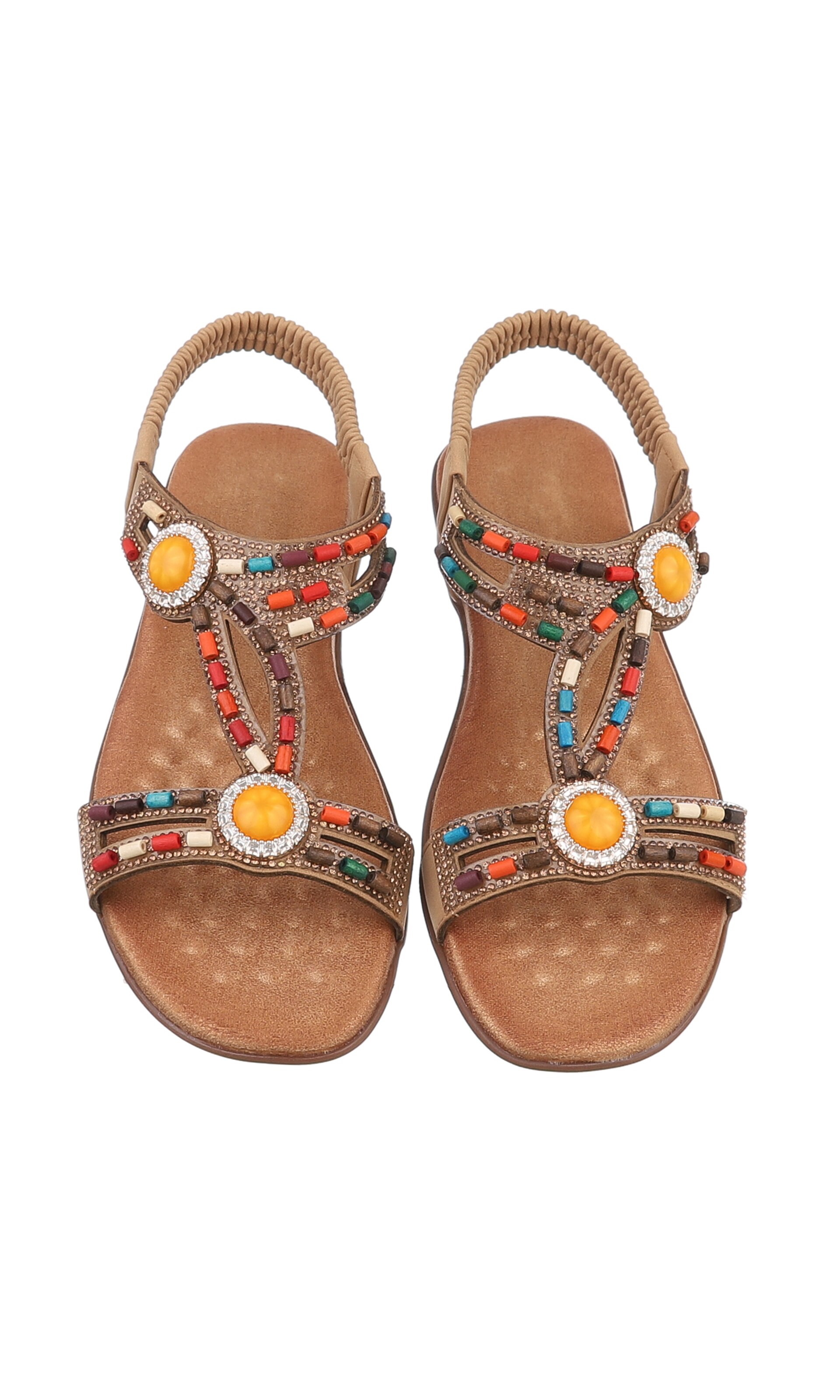 Ital-Design Strap Sandals in Beige