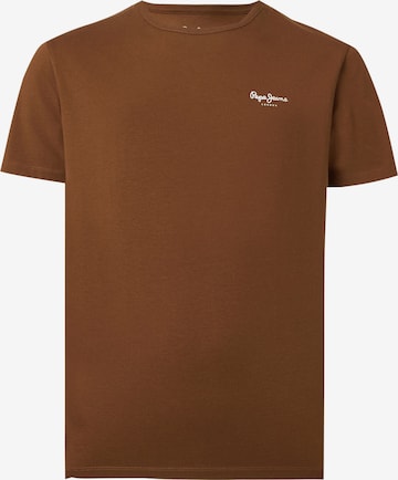 Pepe Jeans Shirt in Bruin: voorkant
