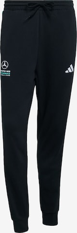 ADIDAS PERFORMANCE Tapered Urheiluhousut 'Mercedes-AMG Petronas Formula 1 Team DNA' värissä musta: etupuoli