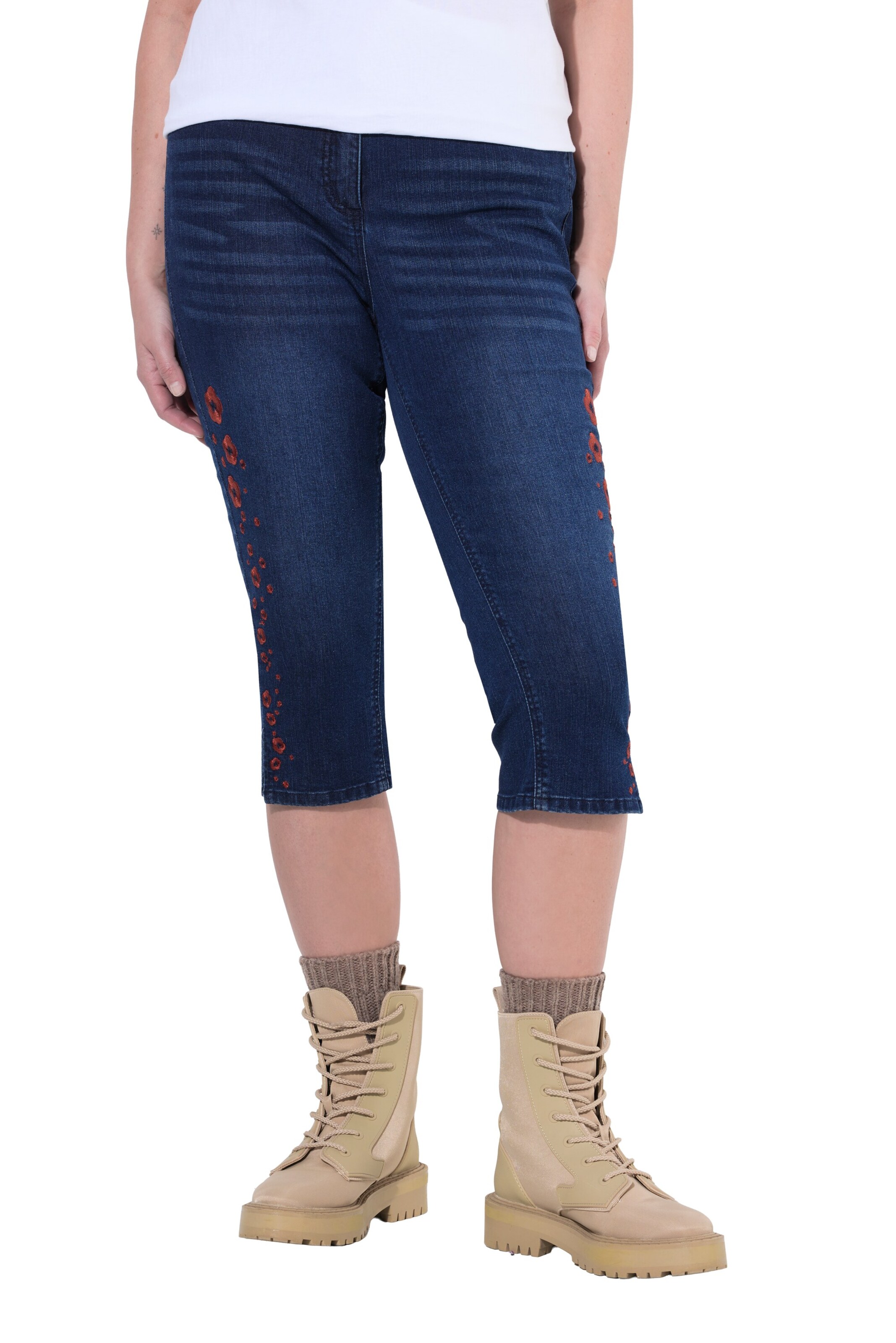 Ulla Popken Skinny Broek in Blauw: voorkant