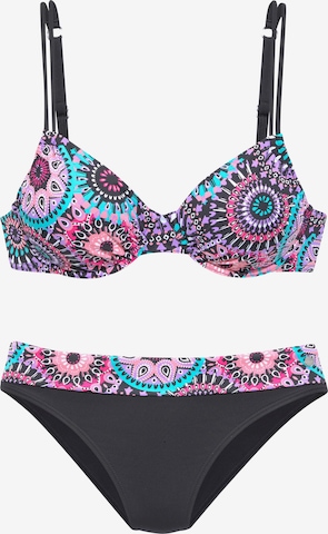Sutien de tricou Costum de baie două piese de la LASCANA pe mai multe culori: față