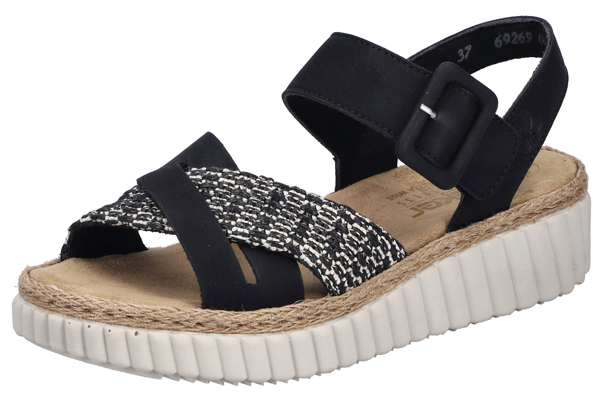 Rieker Sandale in Schwarz: Vorderseite