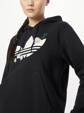 ADIDAS ORIGINALS Μπλούζα φούτερ 'Flower Embroidery' σε μαύρο