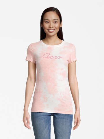 T-shirt AÉROPOSTALE en rose : devant