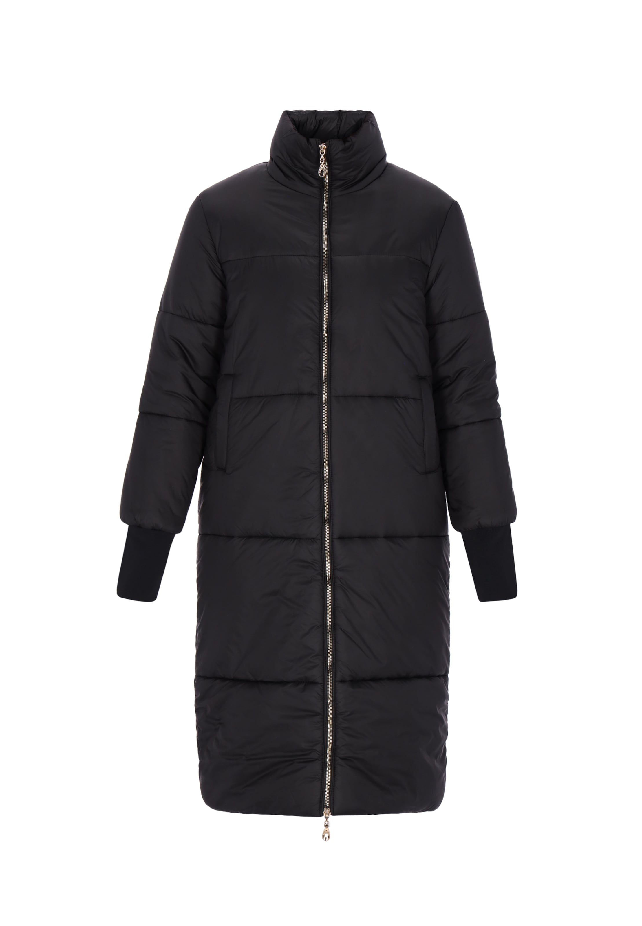 faina Wintermantel in de kleur Zwart, Productweergave