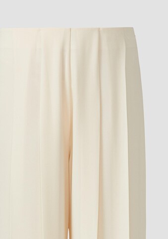 s.Oliver Wide leg Bandplooibroek in Beige