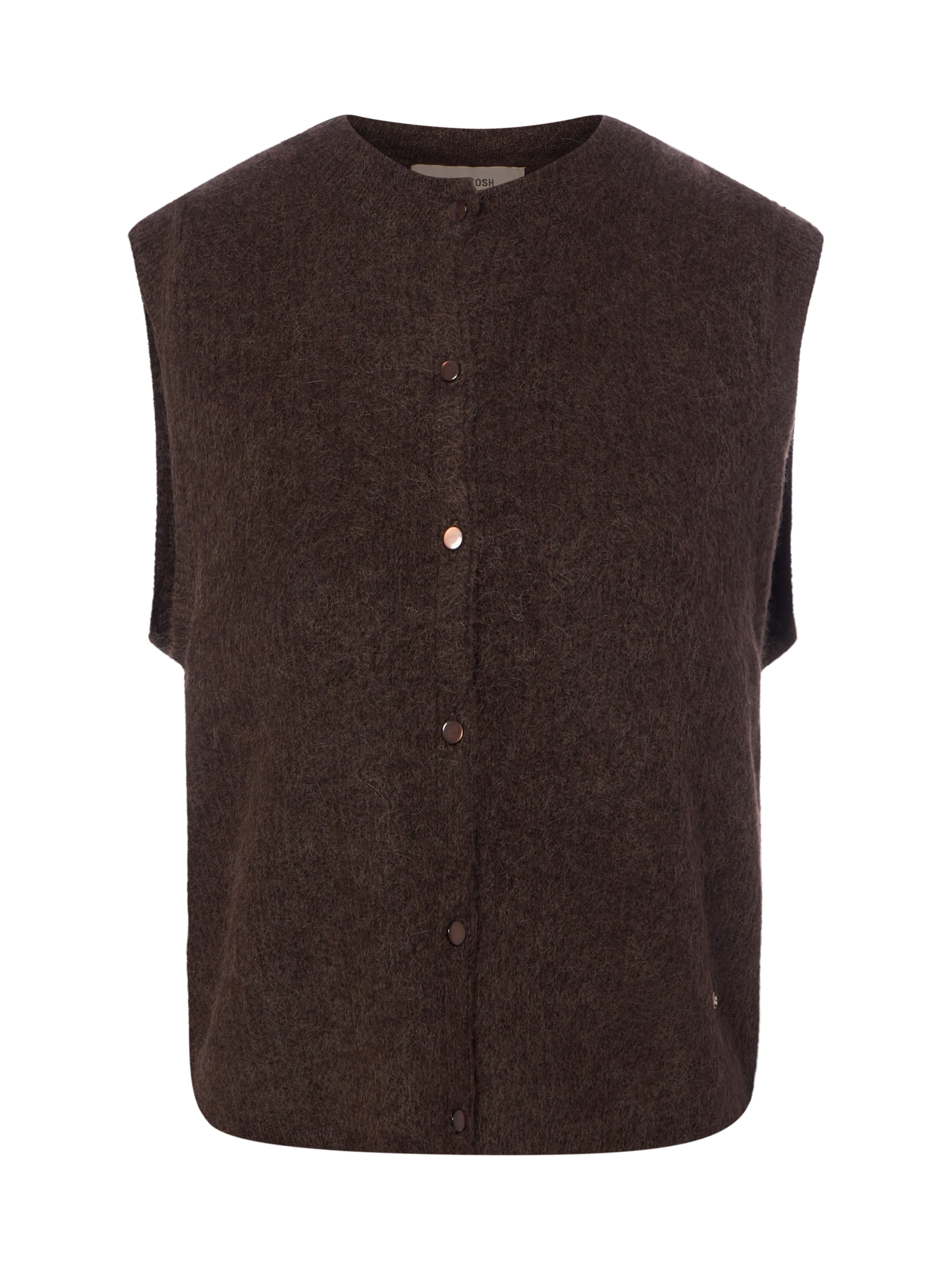 MOS MOSH Knitted vest 'MMAlmine Thora' in Brown: front