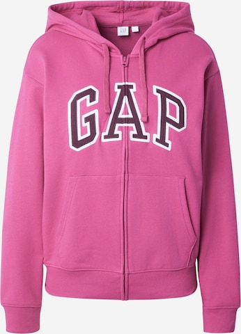 GAP Sweatjacka 'HERITAGE' i rosa: framsida