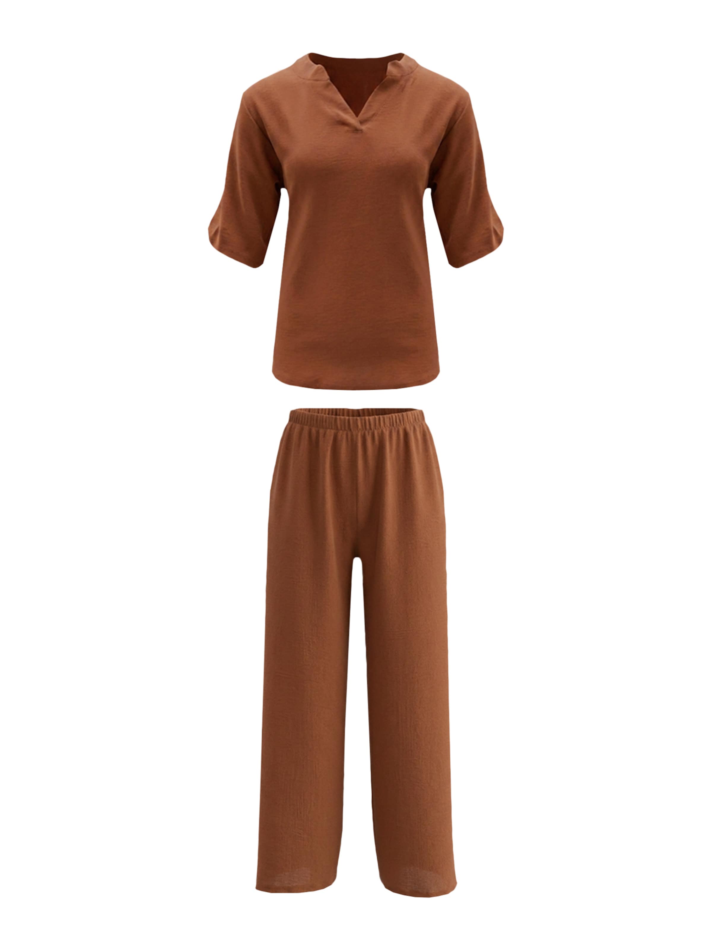 Completo pantalone di Imily Bela in marrone: frontale