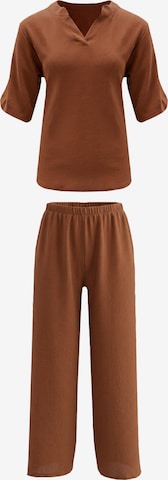 Completo pantalone di Imily Bela in marrone: frontale