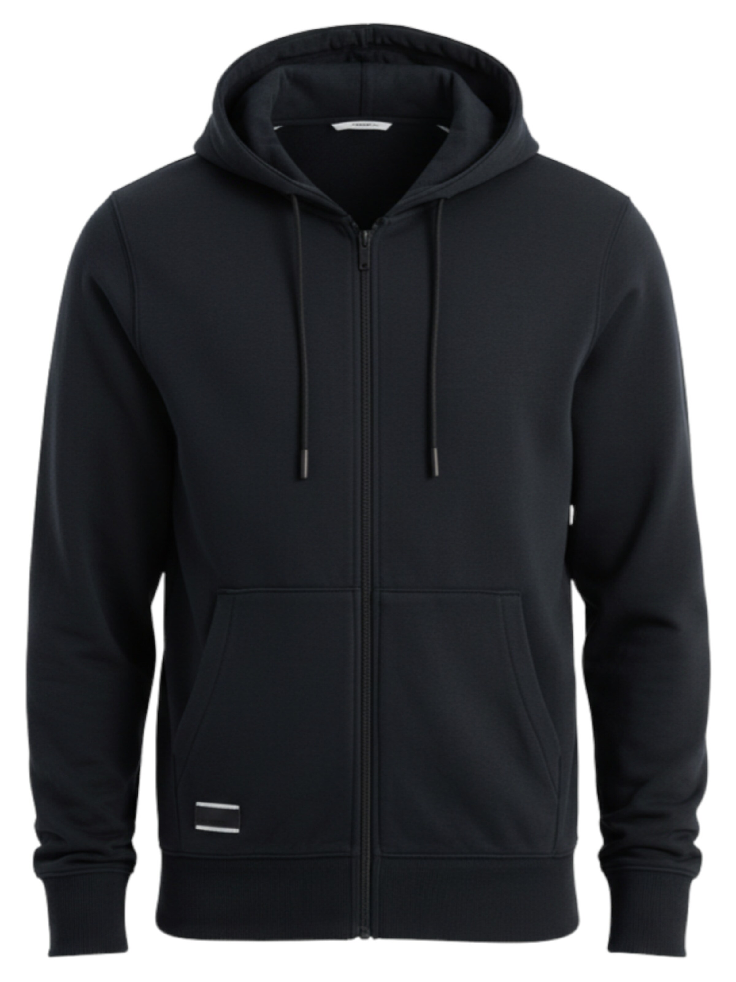 Ombre Sweatvest 'OM-SSBZ-0160' in Zwart: voorkant