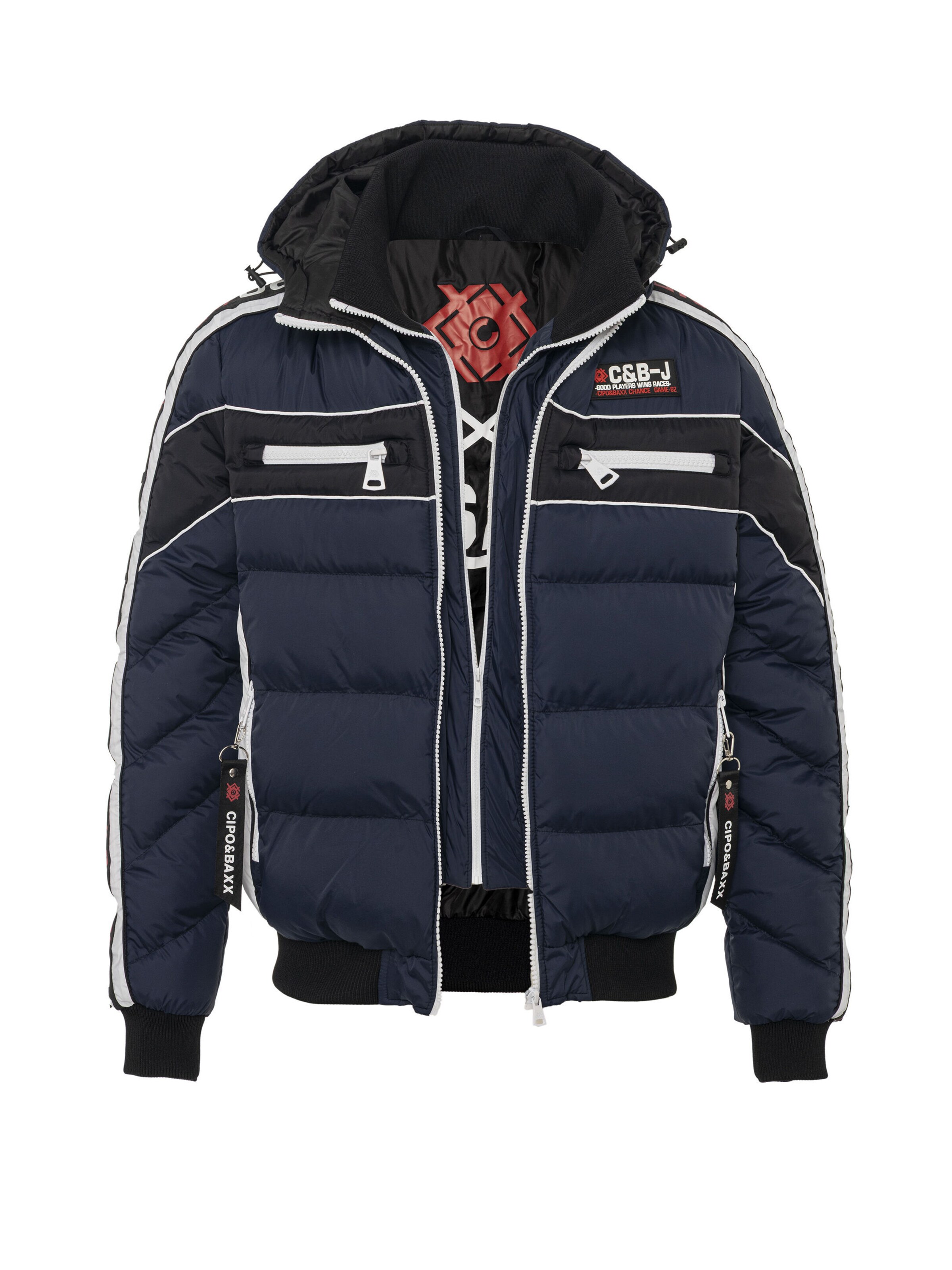 CIPO & BAXX Winterjas 'CM226 ' in Blauw: voorkant