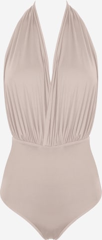 SEA ME SWIM High neck Badeanzug 'ST. TROPEZ' in Beige: Vorderseite
