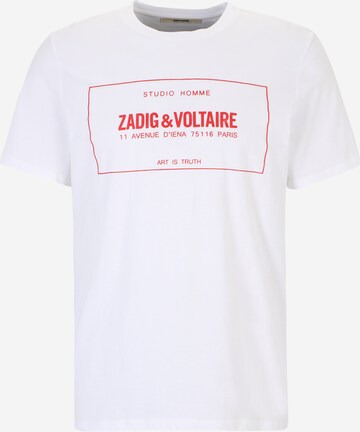 Zadig & Voltaire - Camiseta 'TED BLASON' en blanco: frente