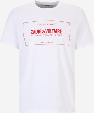 Zadig & Voltaire Футболка 'TED BLASON' в Белый: спереди