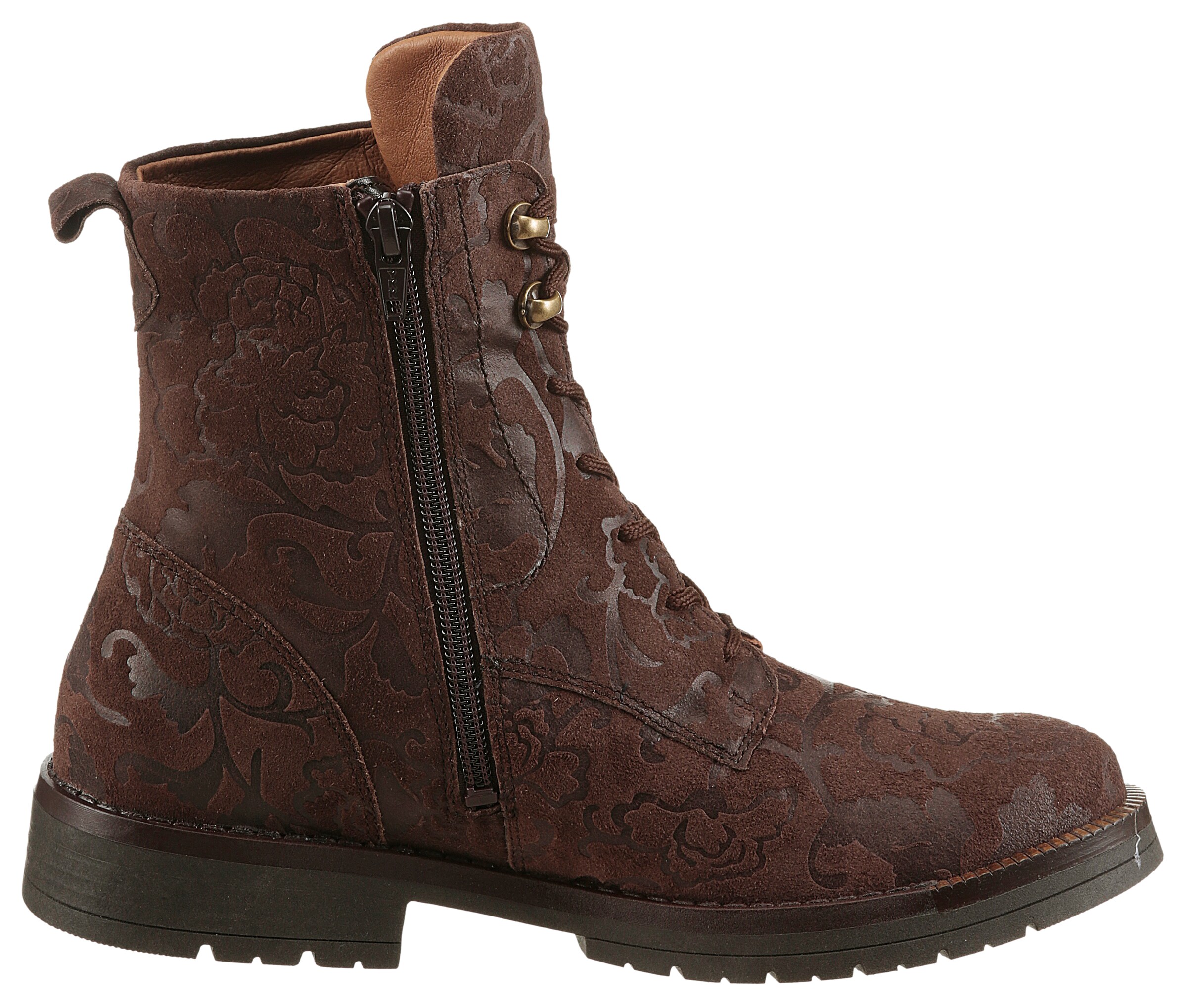 WALDLÄUFER Lace-Up Ankle Boots in Brown