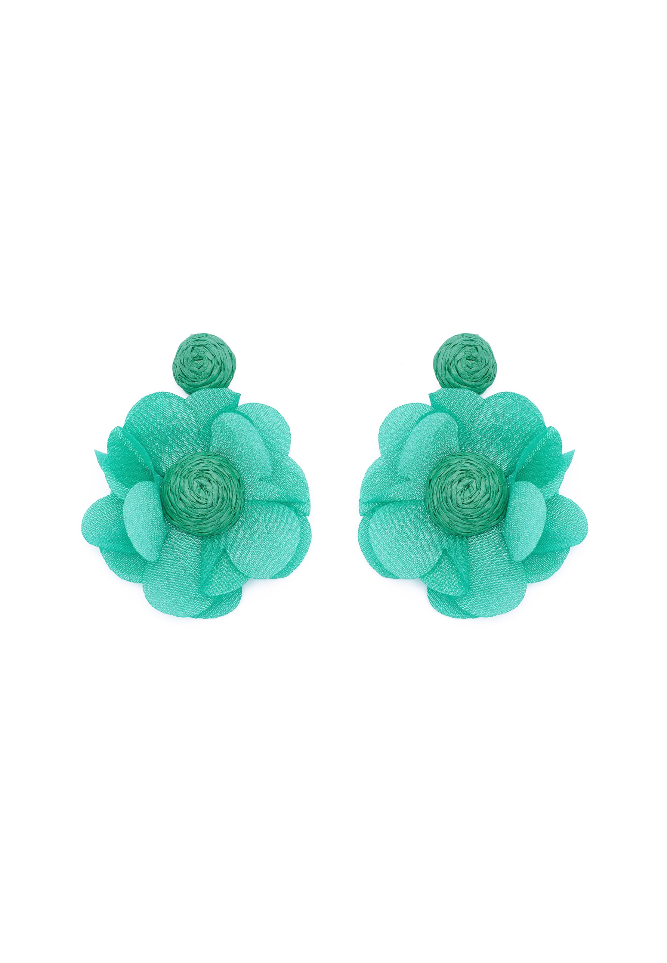 IZIA - Pendientes en verde: frente
