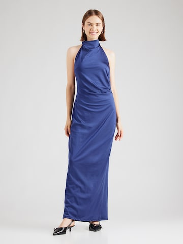 SWING - Vestido de noche en azul: frente