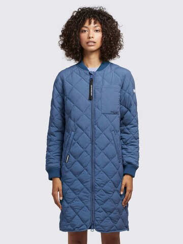 khujo Between-Seasons Coat 'Mary' in Blue: front