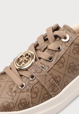 GUESS Ниски маратонки 'ERIZO2' в кафяво
