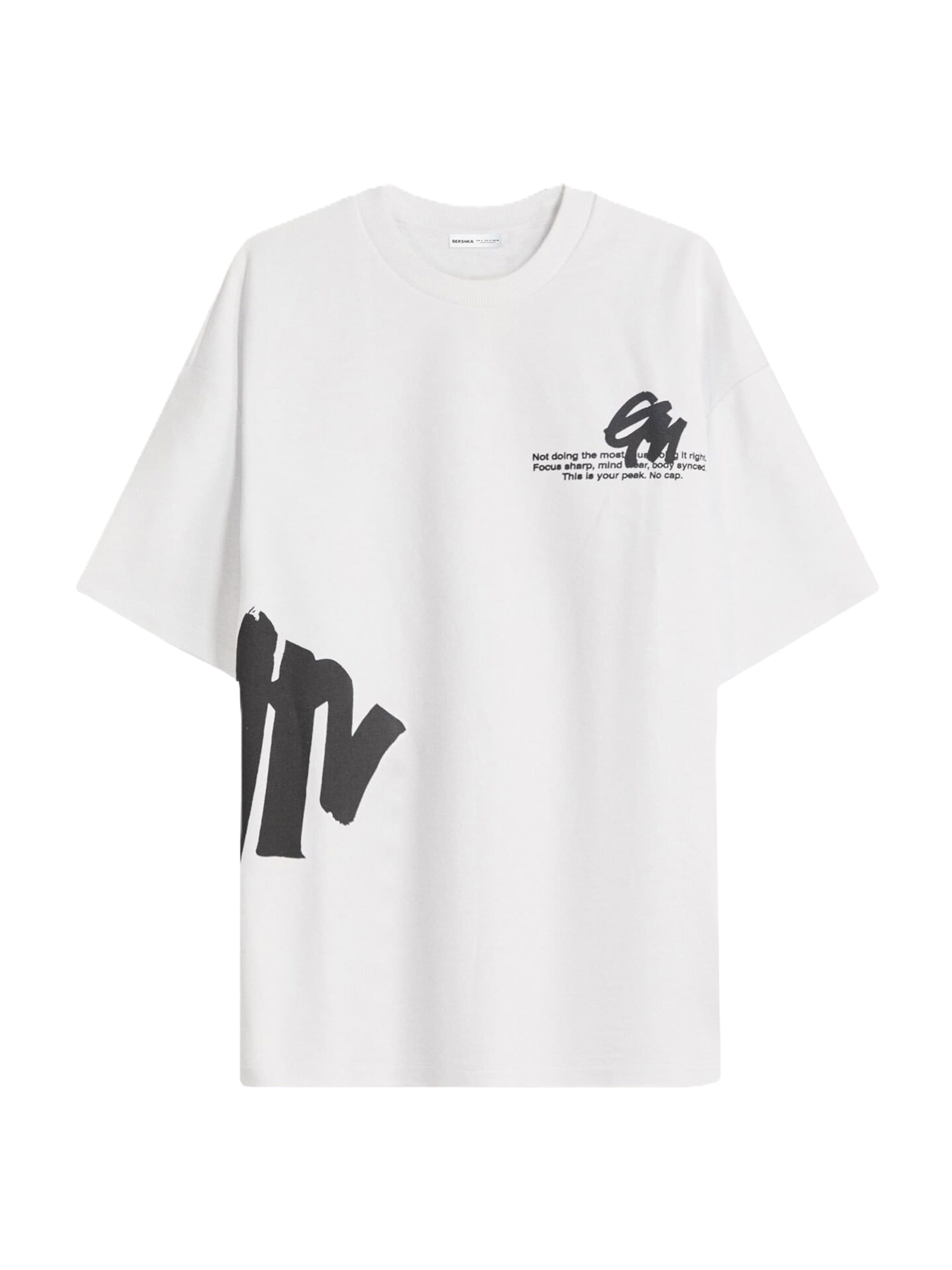Bershka T-Shirt in Weiß: Vorderseite