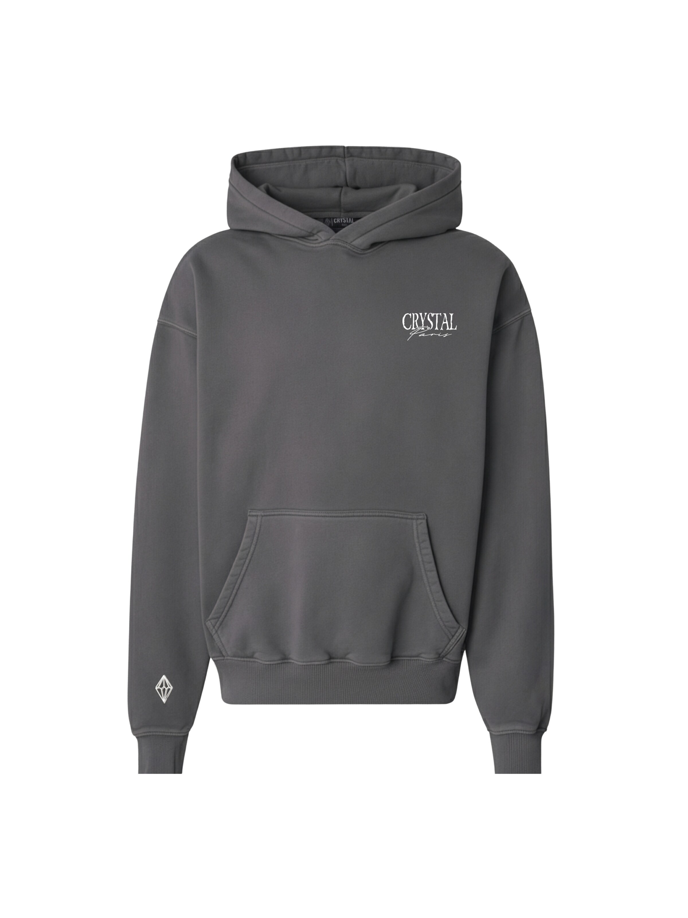 Crystal Paris Sweatshirt 'Dias' in Grey: front