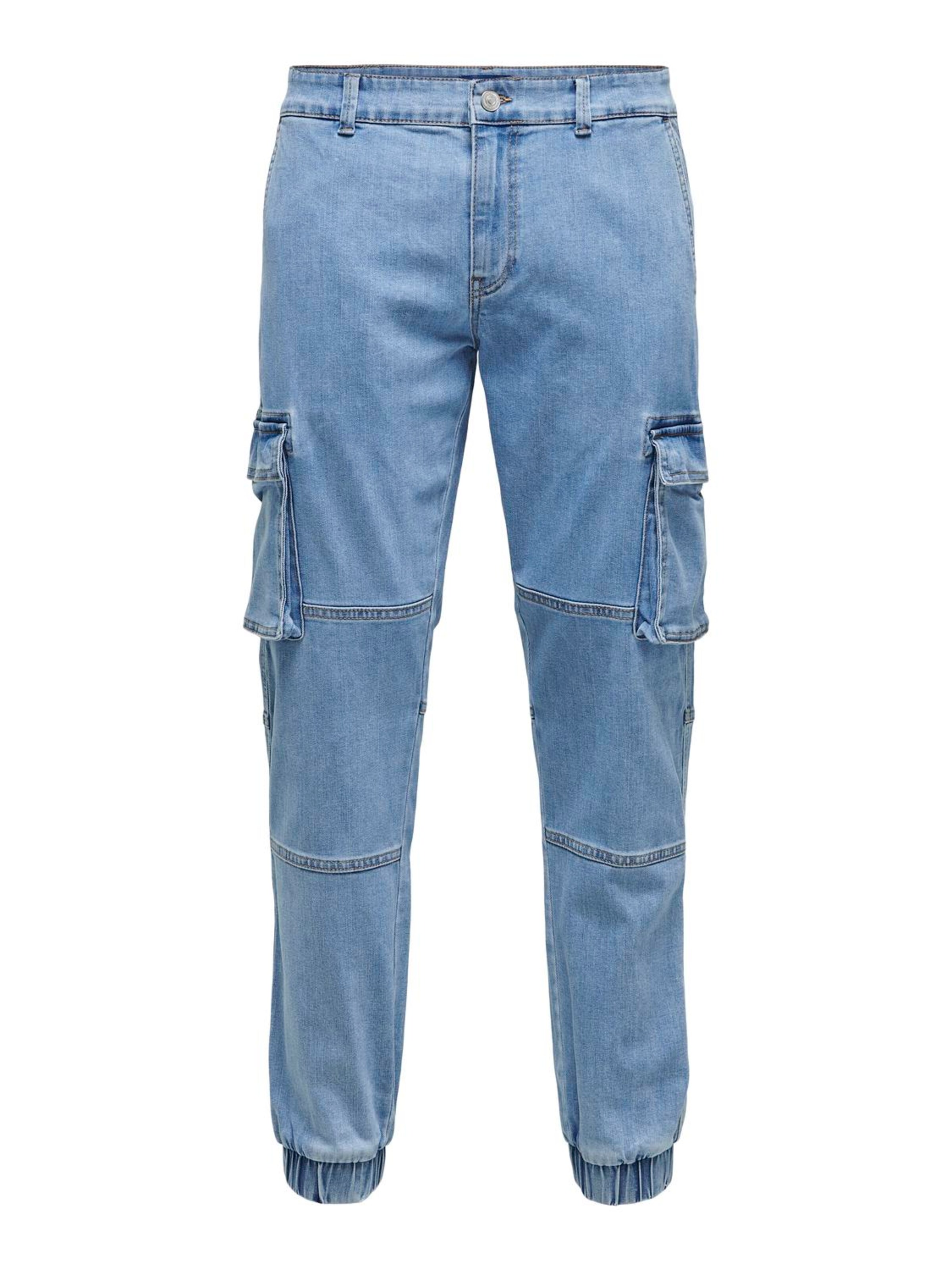 Only & Sons Cargojeans 'ONSCam' i blå: forside