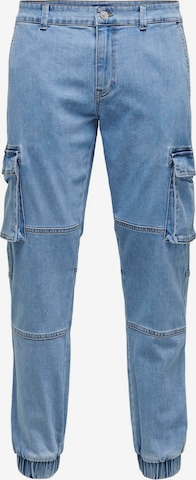 Effilé Jeans cargo 'ONSCam' Only & Sons en bleu : devant