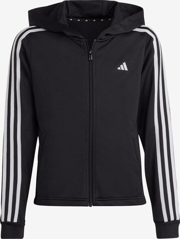 Giacca di felpa sportiva 'Essentials' di ADIDAS SPORTSWEAR in nero: frontale