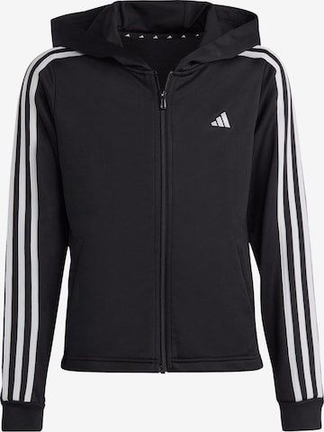 ADIDAS SPORTSWEAR Sports sweat jacket 'Essentials' in Black: front