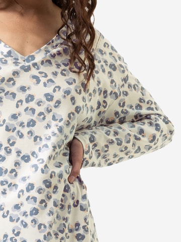 Mey Nachthemd 'Wild Violets' in Wit