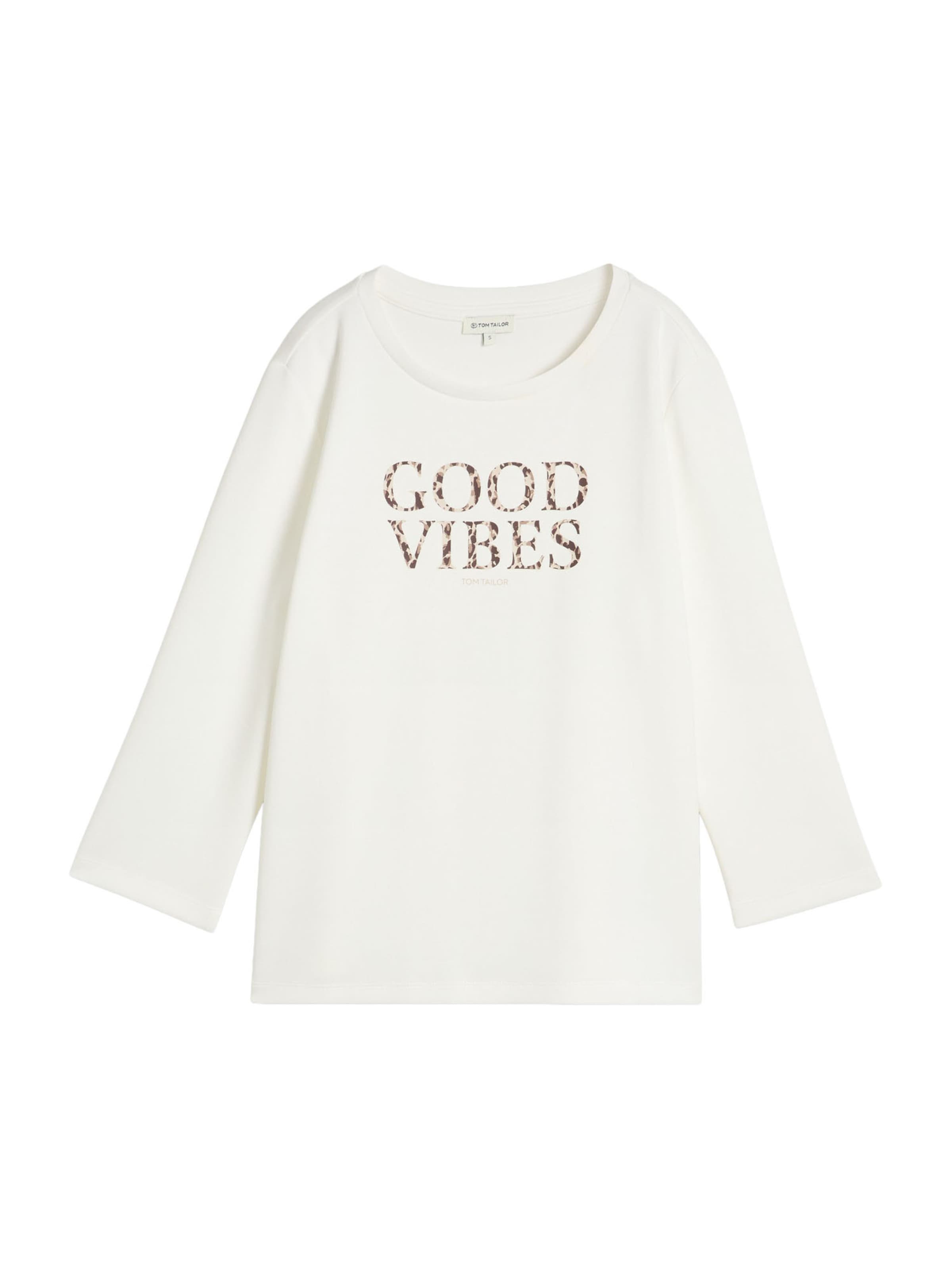 T-shirt TOM TAILOR en blanc : devant