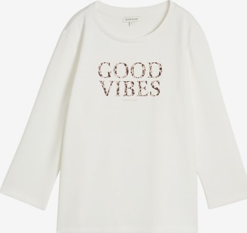 T-shirt TOM TAILOR en blanc : devant