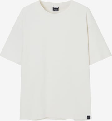 T-Shirt Pull&Bear en blanc : devant