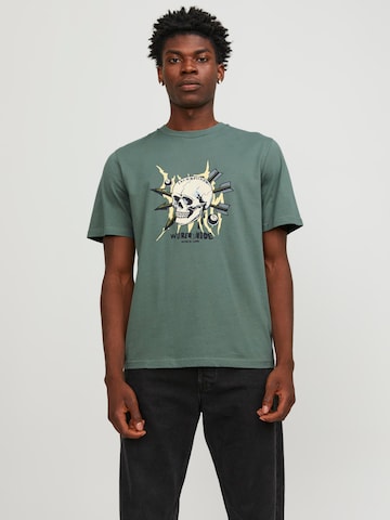 JACK & JONES T-shirt 'Heavens' i grön: framsida