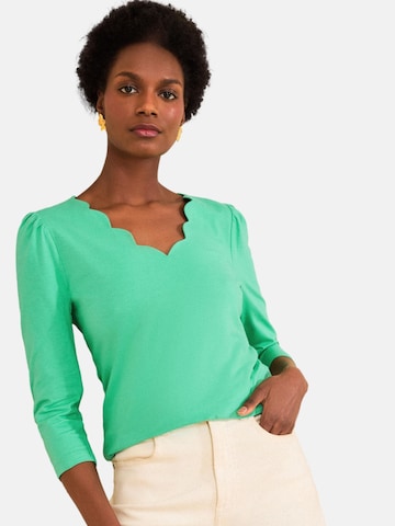 Maglietta di love & roses in verde: frontale