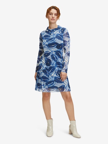 Cartoon Casual-Kleid mit Stehkragen in Blau