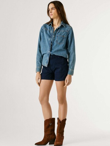 Pepe Jeans Regular Trousers 'Gadea' in Blue