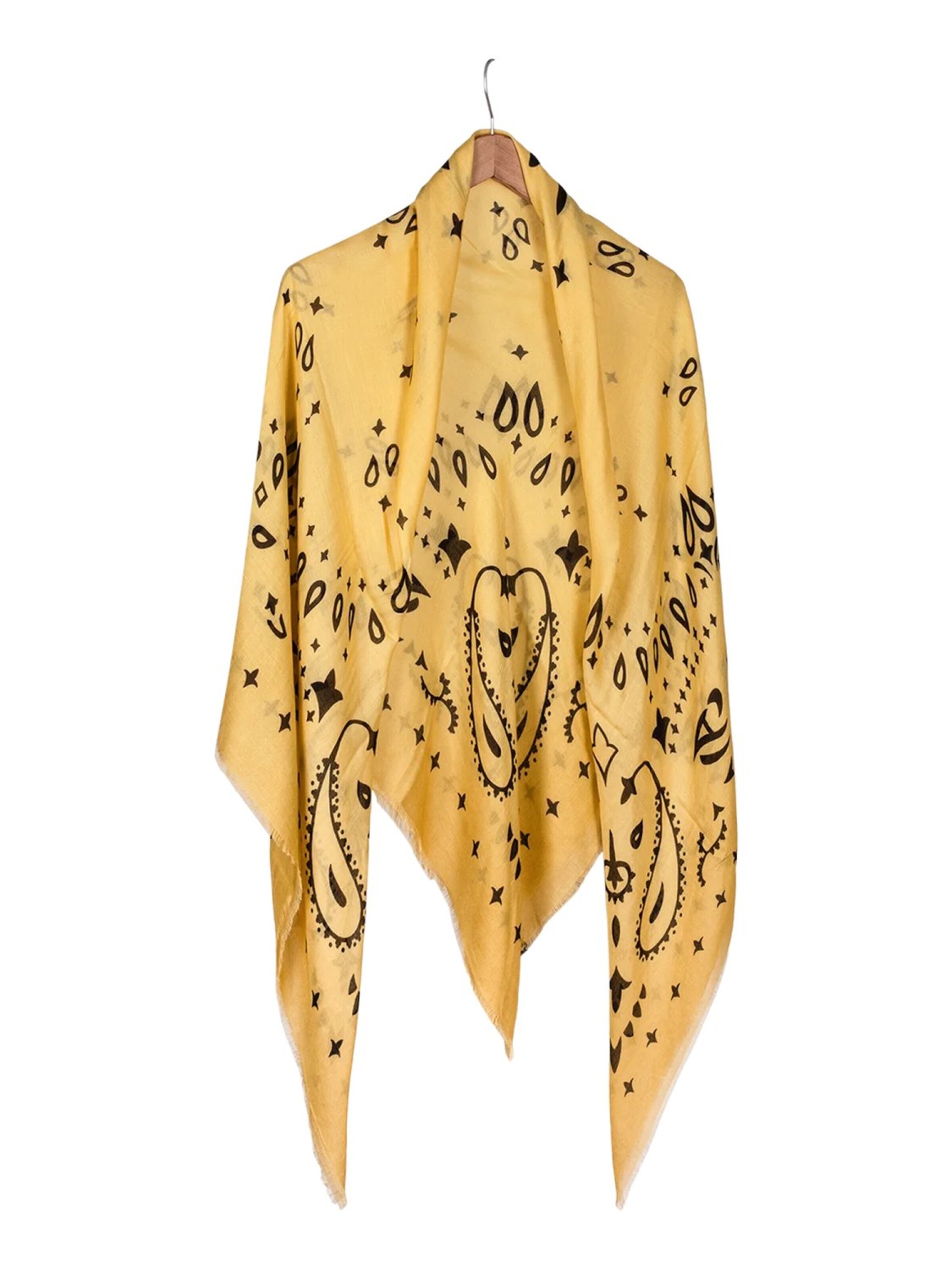 SILK & CASHMERE Scarf in Yellow