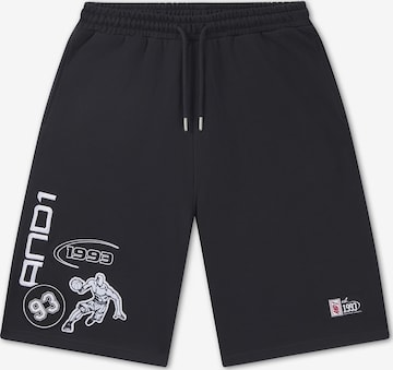 AND1 Regular Housut 'On Court Applique' värissä musta: etupuoli