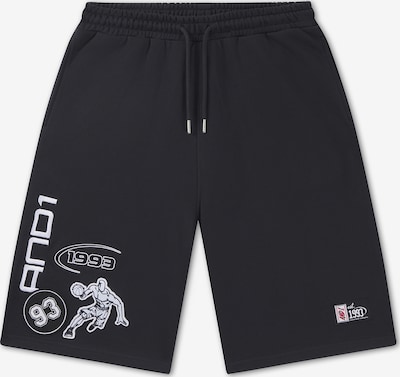 AND1 Housut 'On Court Applique' koossa 32 värissä musta / offwhite, Tuotenäkymä