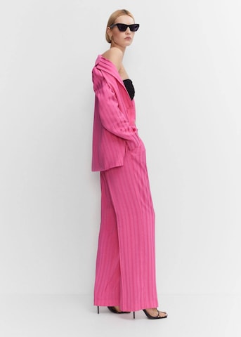 MANGO Wide Leg Suorat housut värissä vaaleanpunainen